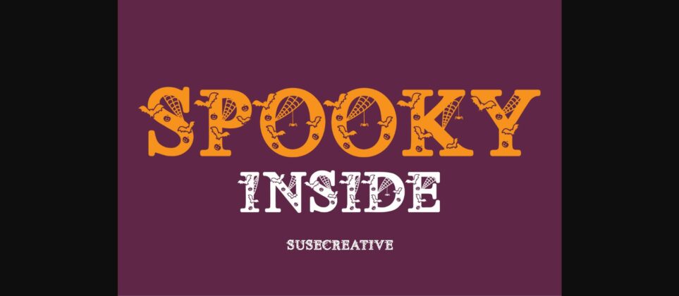 Spooky Inside Font Poster 3