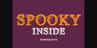 Spooky Inside Font Poster 1