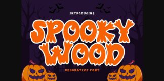 Spooky Wood Font Poster 1