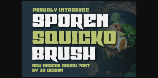 Sporen Squicko Brush Font Poster 1