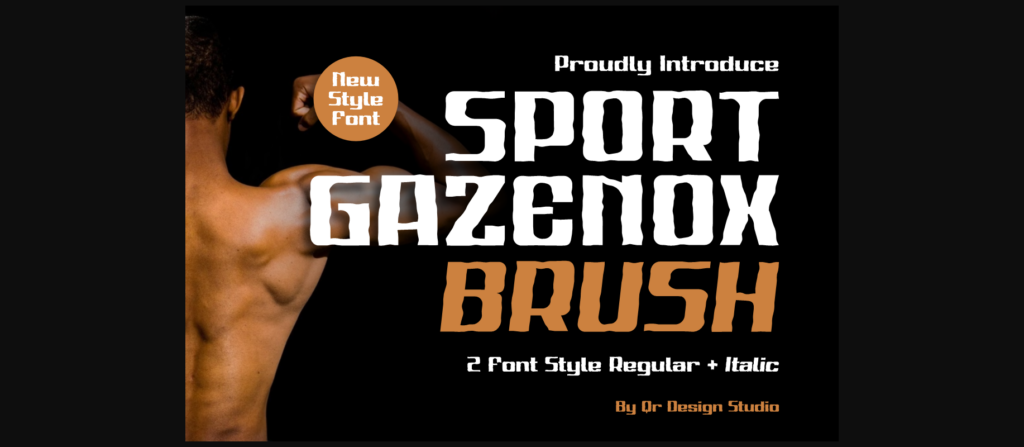 Sport Gazenox Brush Font Poster 3