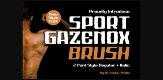 Sport Gazenox Brush Font Poster 1