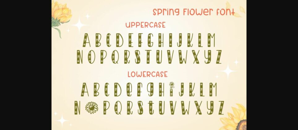 Spring Flower Font Poster 8