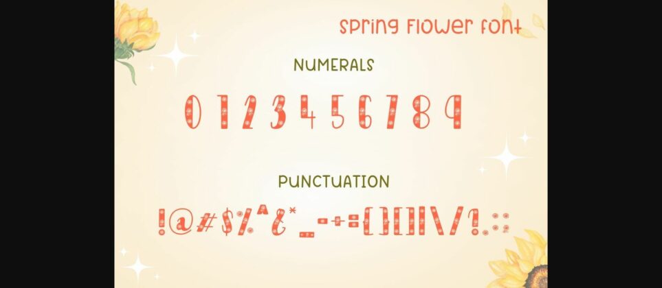 Spring Flower Font Poster 9