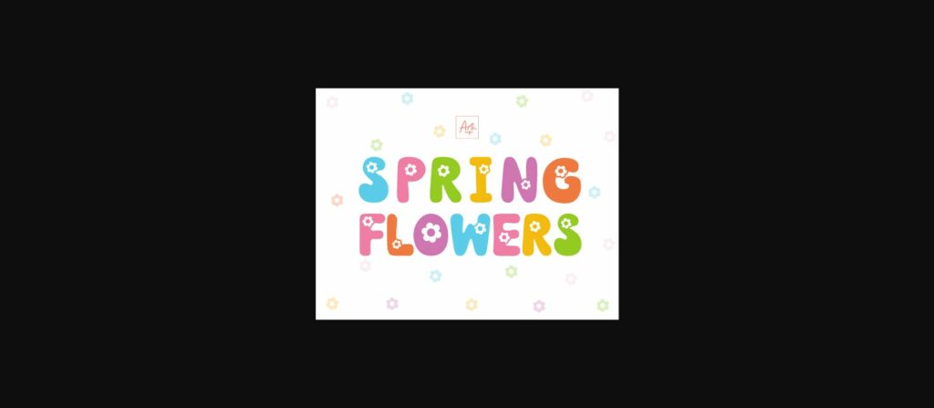 Spring Flowers Font Poster 1