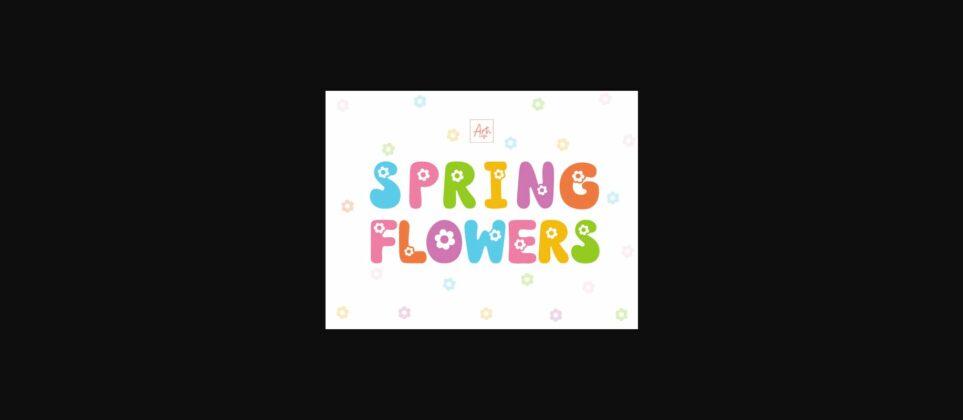 Spring Flowers Font Poster 3