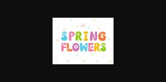 Spring Flowers Font Poster 1