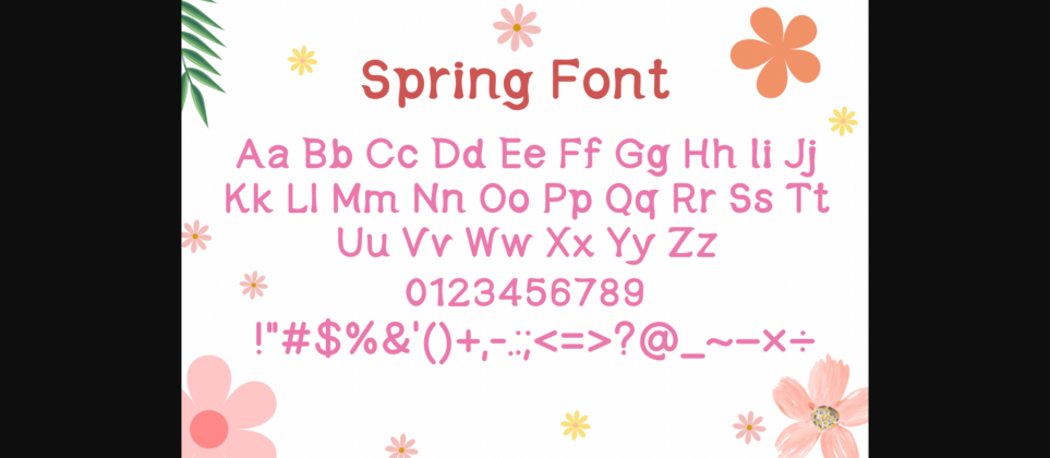 Spring Font Poster 4