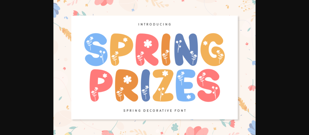 Spring Prizes Font Poster 1