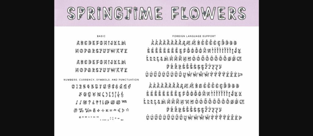 Springtime Flowers Font Poster 4