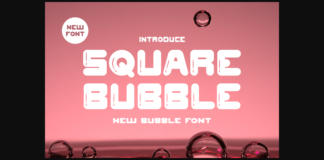 Square Bubble Font Poster 1