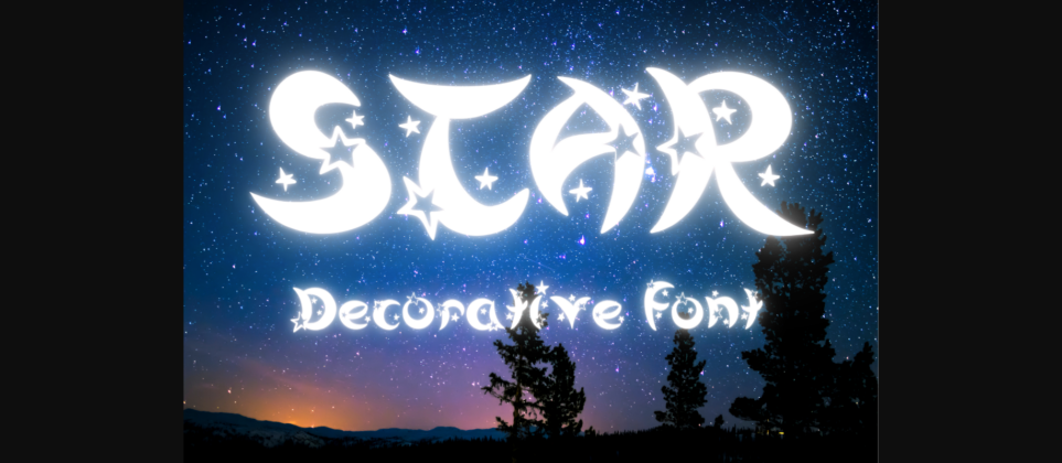 Star Font Poster 3