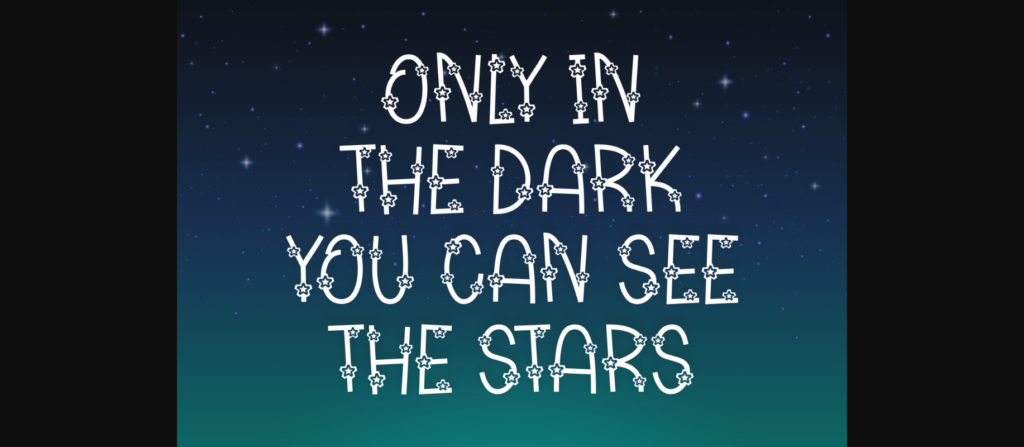 Star Gazing Font Poster 5