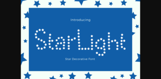 Star Light Font Poster 1