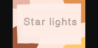 Star Lights Font Poster 1