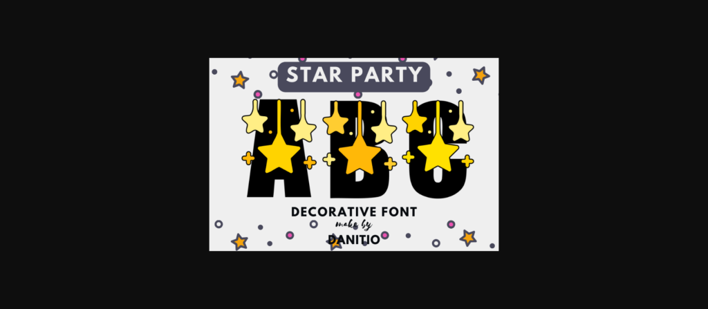 Star Party Font Poster 1