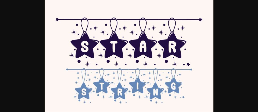 Star String Font Poster 3