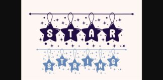 Star String Font Poster 1