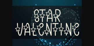 Star Valentine Font Poster 1