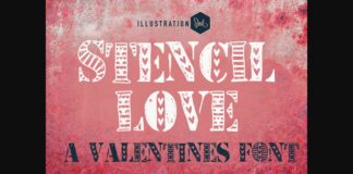 Stencil Love Font Poster 1