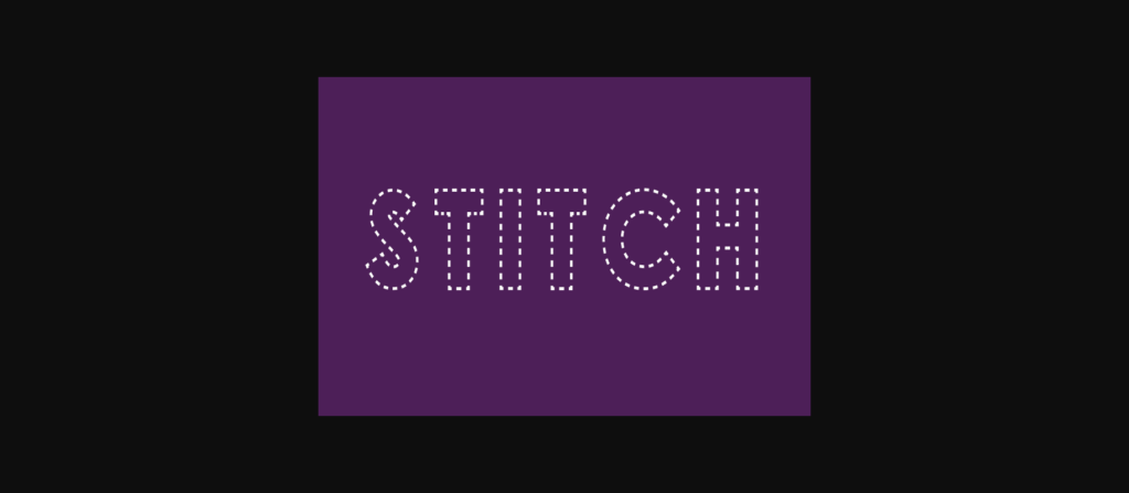 Stitch Font Poster 3