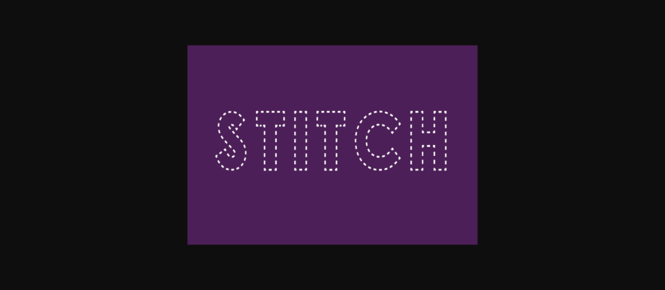 Stitch Font Poster 3