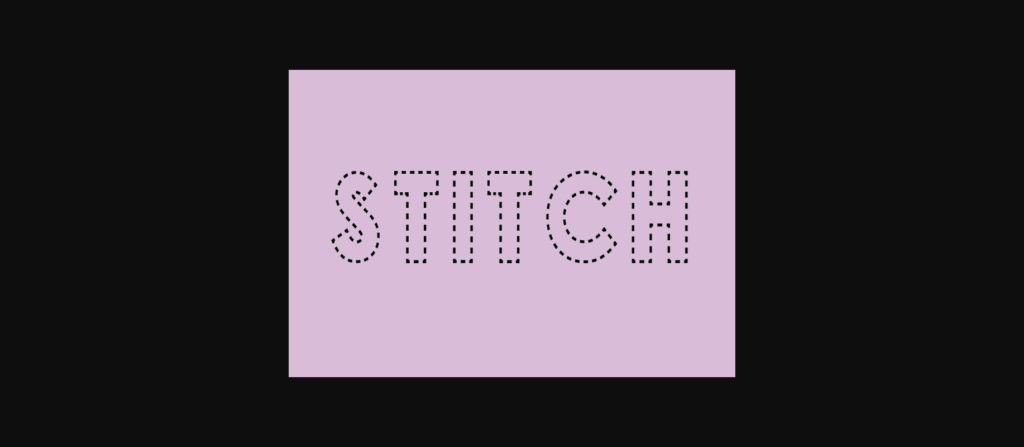 Stitch Font Poster 4