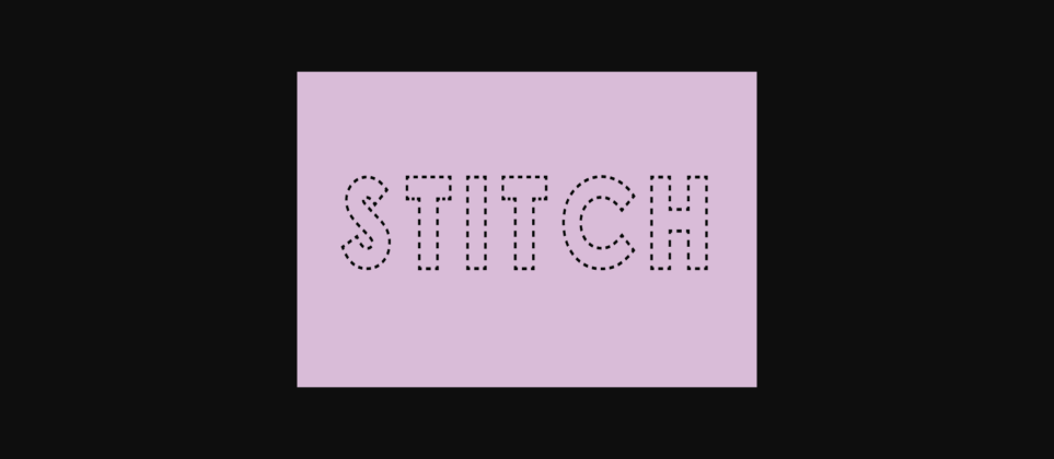 Stitch Font Poster 4