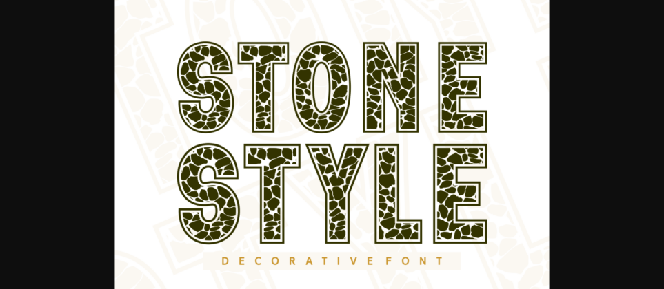 Stone Style Font Poster 3