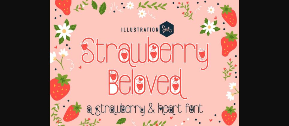 Strawberry Beloved Font Poster 3