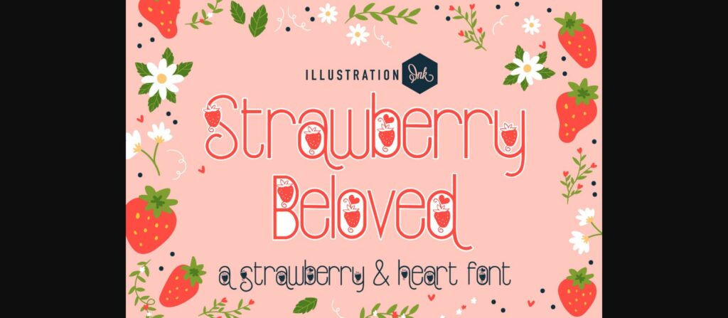 Strawberry Beloved Font Poster 1