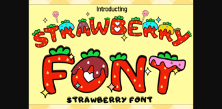 Strawberry Font Poster 1