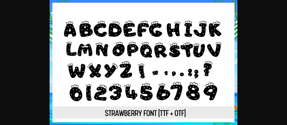 Strawberry Font Poster 4