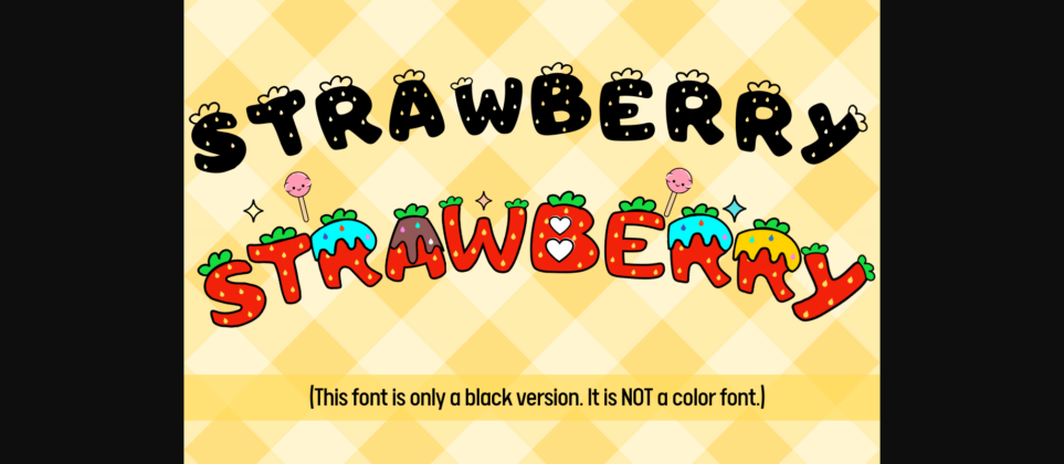 Strawberry Font Poster 6