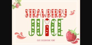 Strawberry Juice Font Poster 1