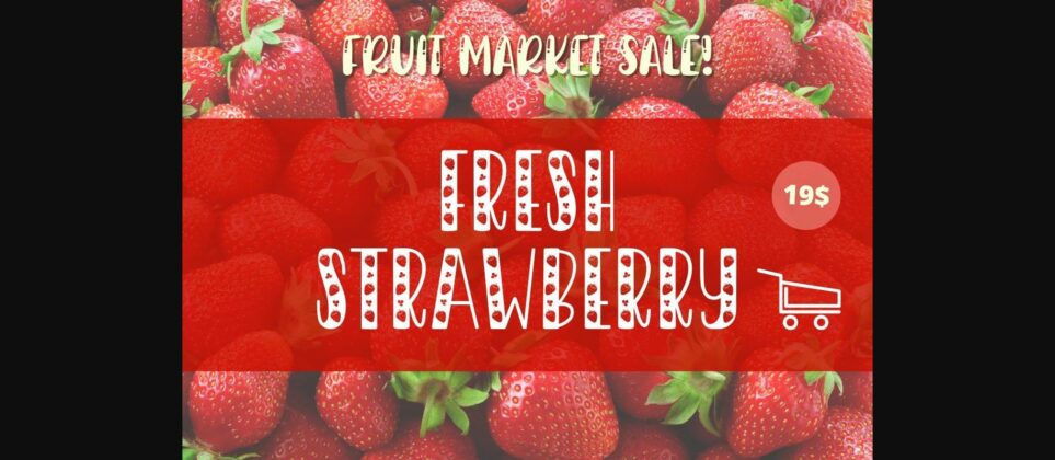 Strawberry Juice Font Poster 4