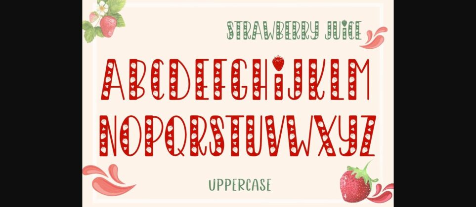 Strawberry Juice Font Poster 9