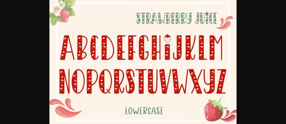 Strawberry Juice Font Poster 10