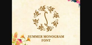 Summer Monogram Font Poster 1