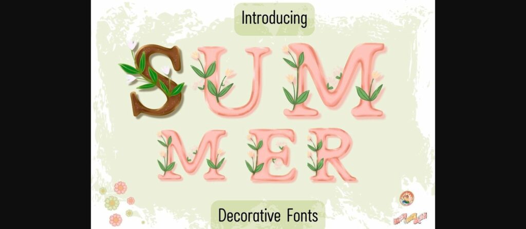 Summer Nature Font Poster 3