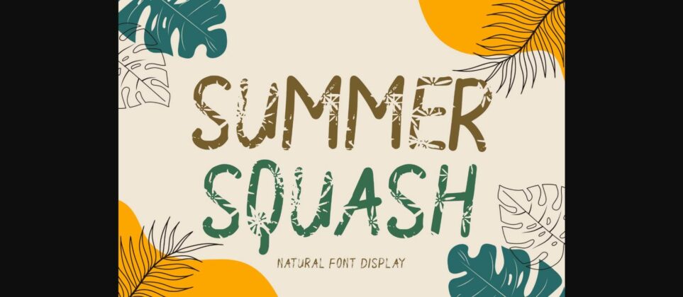 Summer Squash Font Poster 3