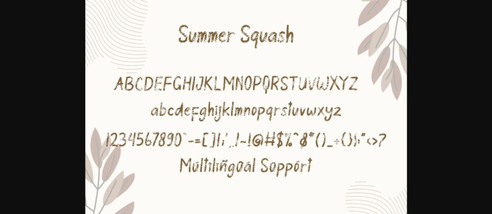 Summer Squash Font Poster 8