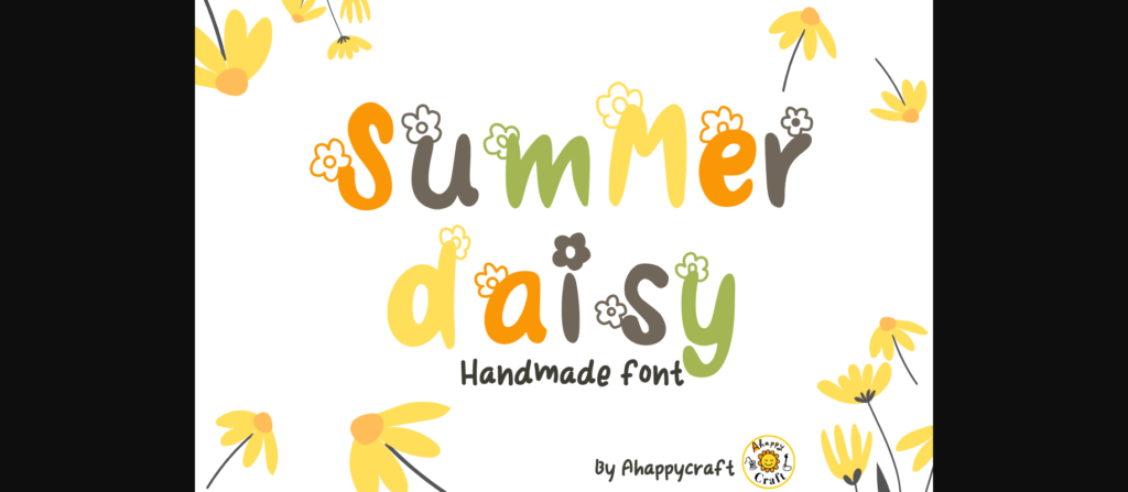 Summer Daisy Font Poster 1