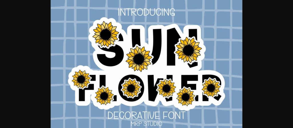 Sunflower Font Poster 3