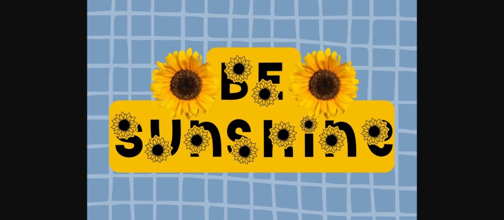 Sunflower Font Poster 4