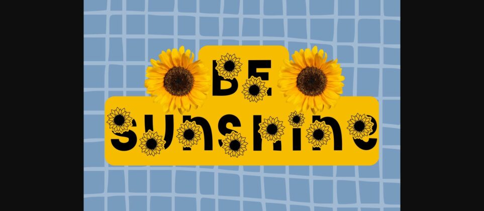 Sunflower Font Poster 4