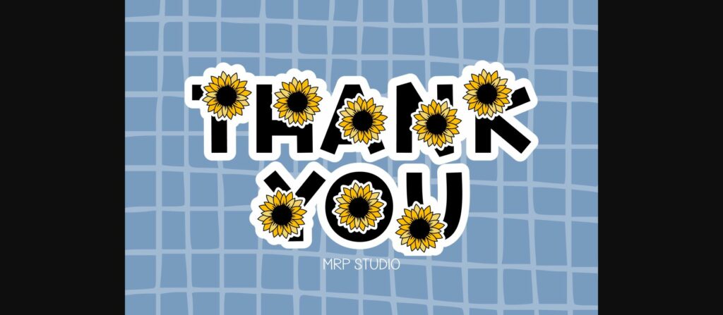 Sunflower Font Poster 9