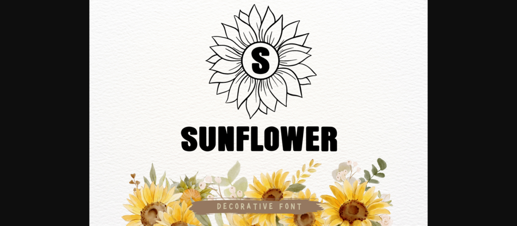 Sunflower Font Poster 3
