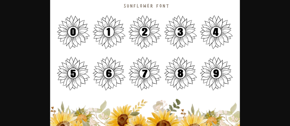 Sunflower Font Poster 11