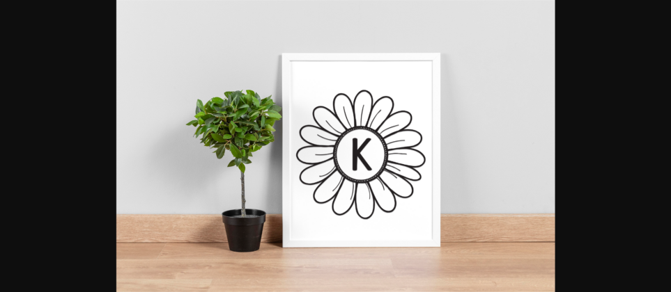 Sunflower Monogram Font Poster 5